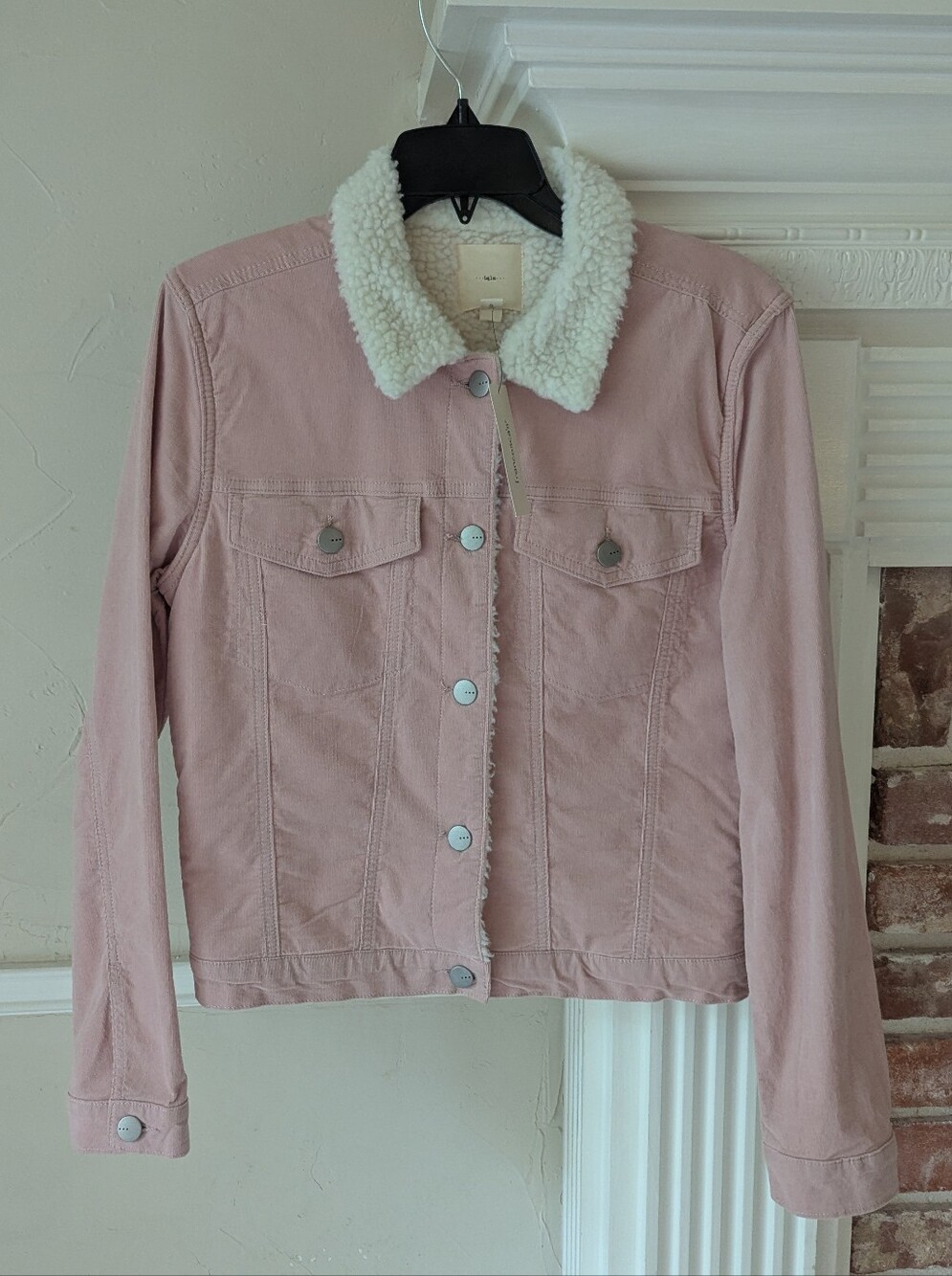 tgla | Classic Pink Sherpa-Lined Jean Jacket
